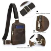 sac de poitrine en cuir véritable pour hommes, petit sac à bandoulière initié, sac banane, mini sac ceinture, loisirs, voyage, sports de plein air