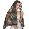t4md church veil mantilla latin veaux masse conception dentelle florale pour les revêtements tête