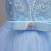 brillant enfant en bas âge petites grandes filles brodé perlé nœud papillon mariage fleur fille fête d'anniversaire concours formel robe de vacances de pâques