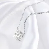 smyoue – collier moissanite plaqué or blanc 1 10ct pour femmes, pendentif classique à quatre griffes, bijoux de mariage en argent sterling 925