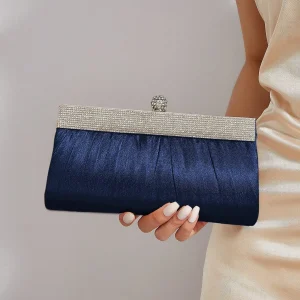 Pochette pour femme à la mode, élégante et scintillante avec strass, sac de soirée, sac de fête, sac de banquet de bal exquis et charmant.