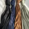 aura soie organza hijab écharpe en mousseline de soie hijabs pour les femmes respirant long châle turban tête enveloppement pour les femmes musulmanes mode voile
