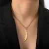 Lucktune Imam Ali Zulfiqar épée pendentif collier en acier inoxydable femmes collier calligraphie arabe amulette musulmane bijoux cadeau