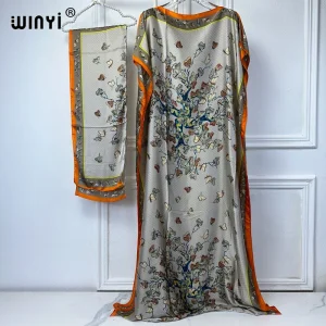 WINYI-Robe traditionnelle africaine pour femmes, abaya dubaï, caftan de luxe, robe de soirée élégante, longueur maxi, couvertures de plage