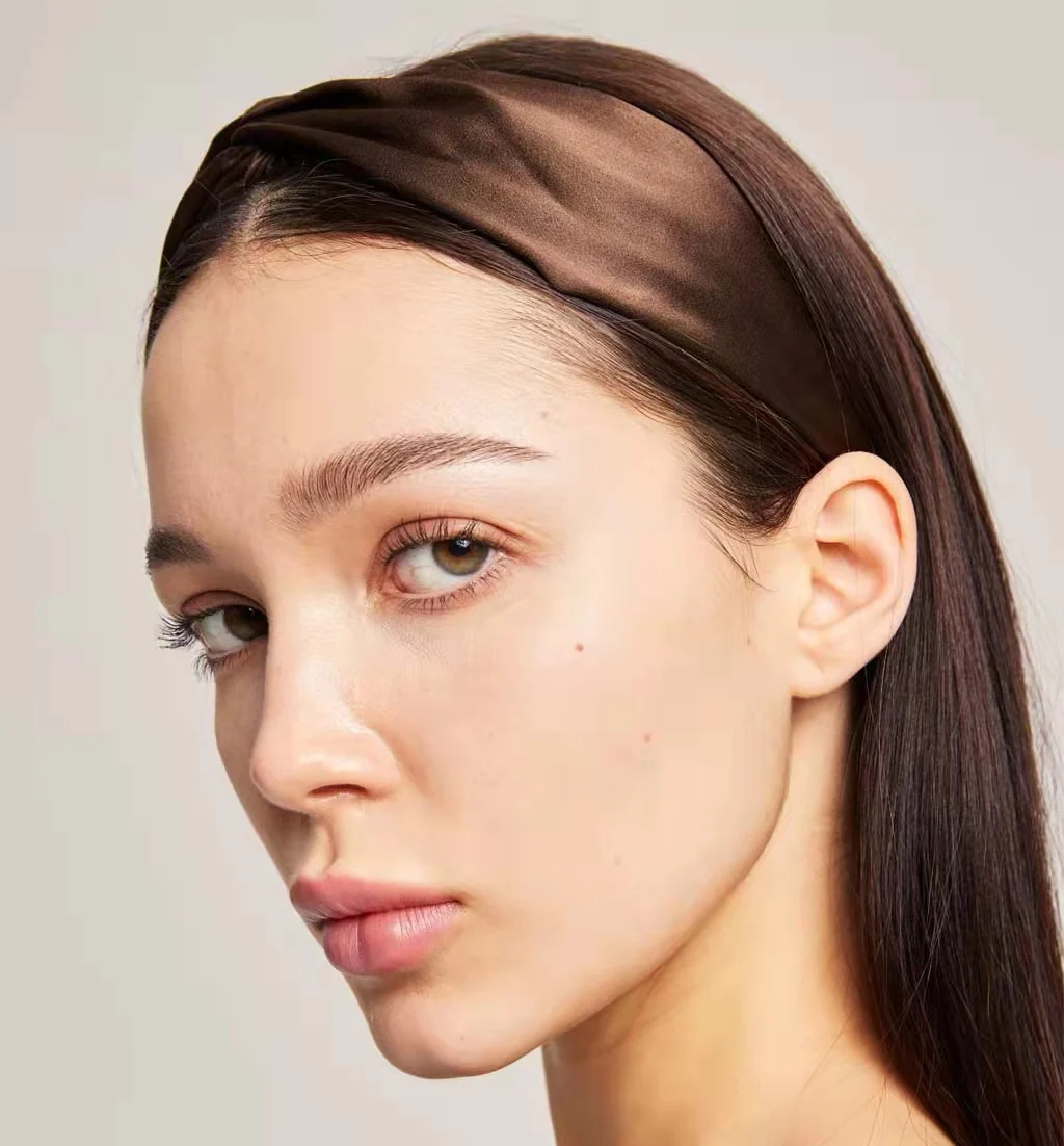 Turban torsadé en soie Pure, bandeau de styliste en soie de mûrier 100, bandeau élastique de luxe en soie pour femmes, Bandana bohème