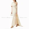 robe de soirée arabe saoudienne une épaule plissée sirène robes de soirée pour femmes maxi longueur cheville trompette robes de soirée formelles