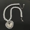 collier de perles d'amour pour femmes, bracelet léger et polyvalent de luxe, boucles d'oreilles haut de gamme, ensemble de bijoux