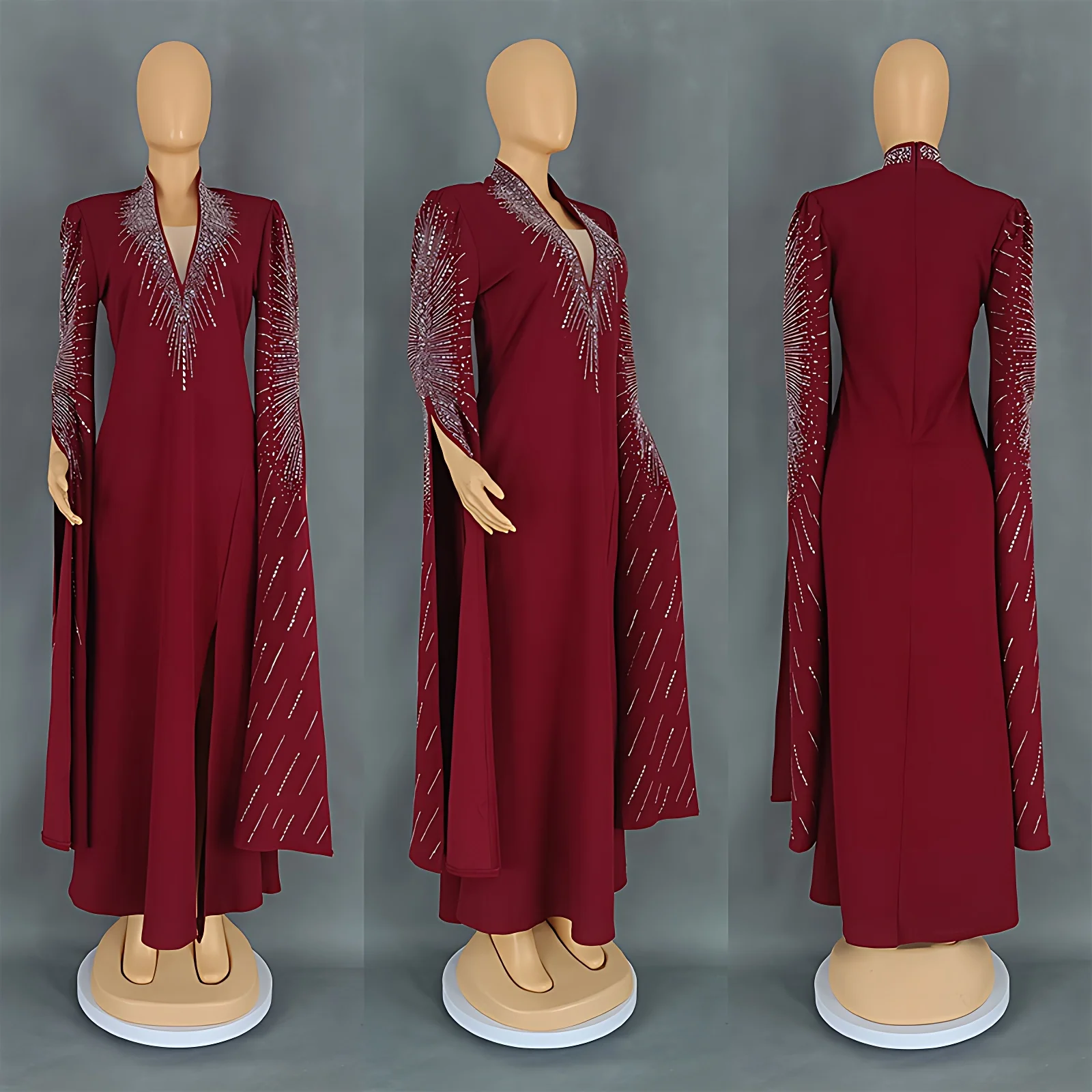 robe de soirée maxi à paillettes pour femme africaine, tenue légère, luxe, fouet, musulmane, dubaï, haute qualité, mode, Élégante, slim, abayas