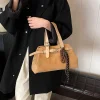 sac de luxe femme sacs luxe femme haute qualité sac à bandoulière en daim souple pour femme, sacs à poignée supérieure, sacs à main de créateur, grande capacité, conception de ceinture, lancé, hiver, nouveau, 2024