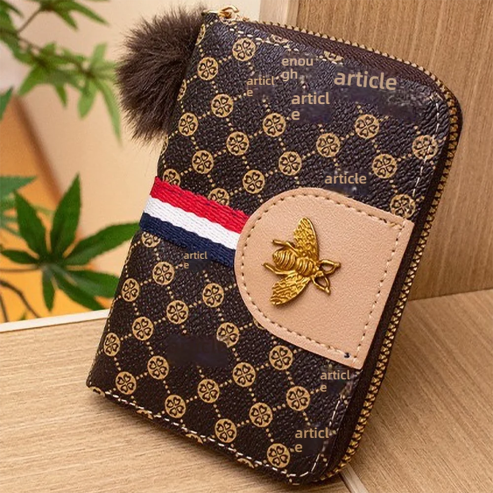 Pochette de luxe imprimée Vintage 2025 avec décor en métal abeille dorée, bracelet court en PU, cadeau de noël, livraison gratuite
