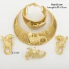bijoux bracelet mode boucles d'oreilles collier classique plaqué or anneaux ensembles mariage africain femmes romantique géométrique cadeau de fête