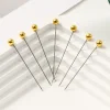 Épingles rondes pour hijab, 40 pièces, épingles pour tête d'écharpe, tête de perle ronde blanche colorée, couture, épingle de quilting, accessoires de couture