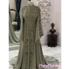 Florettarobe caftan marocain robe de soirée musulmane a-ligne manches longues en mousseline de soie Applique dubaï arabe Abaya islamique personnalisé
