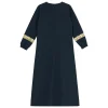 abaya robes musulmanes pour filles, robe maxi à manches longues, col rond, fête à thème du ramadan, masade tim, enfants
