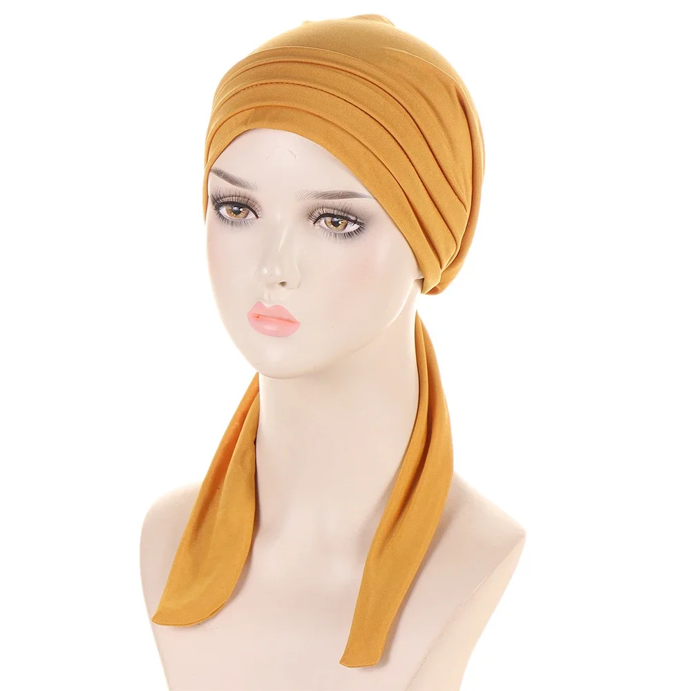 Écharpe de sauna pré nouée pour femme, hijab intérieur musulman, turban féminin, bonnet de chimio contre le cancer, couverture de perte de cheveux, vêtements de sauna, bandana commandé