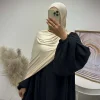 robe musulmane décontractée à grande balançoire, robes simples à manches longues pour dames, abayas du moyen orient, caftan islamique de dubaï et de turquie