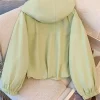 veste à capuche femme printemps automne 2025 nouveau manteau court à manches longues femme vêtements de travail ample décontracté polyvalent vestes à glissière haut
