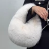 sac à main en peluche douce pour femmes et filles, petit sac de luxe polyvalent, couleur unie, mignon, cadeaux d'automne et d'hiver