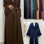 Chog omenRamadan Simple Open Abaya pour femmes, Dubaï, Turquie, Kaftan musulman pour femmes, Kimono, Robe modeste, Caftan Marocain, Vêtements Islamiques