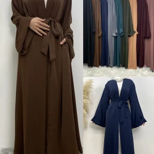 Chog omenRamadan Simple Open Abaya pour femmes, Dubaï, Turquie, Kaftan musulman pour femmes, Kimono, Robe modeste, Caftan Marocain, Vêtements Islamiques Chog omenRamadan Simple Open Abaya pour femmes, Dubaï, Turquie, Kaftan musulman pour femmes, Kimono, Robe modeste, Caftan Marocain, Vêtements Islamiques