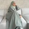 lin uni fermé abaya dubaï luxe musulman hijab robe turquie décontracté robes africaines abayas pour les femmes ramadan eid islam caftan