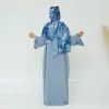 hijine abaya robe longue musulmane pour femmes, robe musulmane pour le ramadan, style baggy adt, imprimé marbré, vêtements islamiques élégants de dubaï et de turquie