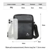 noir marron décontracté hommes sac à bandoulière en cuir pu sac de messager busin téléphone portable unique sac à bandoulière voyage kaki sacs à main