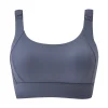 soutien gorge de sport avec coussinet de poitrine intégré, bonnet fixe, haute résistance, absorbant les chocs, respirant, dos réglable pour femmes