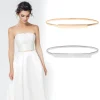 joenvironfor ceinture élastique en or pour femmes, ceinture en métal argenté, simple et polyvalente, ceinture de jupe