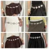 chaîne de ventre chaînes de taille bohème bijoux de style ethnique chaînes de ceinture de robe accessoire en métal gland chaîne de corps performance de danse