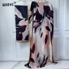 winyi ensemble abaya pour femmes musulmanes, robe africaine, dubaï, col ras du cou, imprimé, kaftan, robe maxi élégante, couvertures de plage