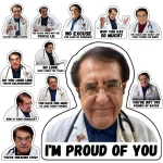 Paquet de 12 aimants Dr Now, aimant de réfrigérateur drôle Dr Nowzaradan, texte noir, aide à la régime de motivation-accessoires magnétiques amusants et mignons