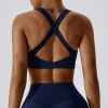 soutien gorge de sport respirant antichoc pour femme, haut de fitness anti transpiration, soutien gorge de yoga, haut d'entraînement de course à pied, sous vêtements souples