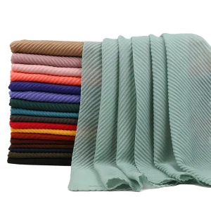 Foulard Hijab Plissé en Mousseline de Soie pour Femme Musulmane, Voile, Georgette, Froissé, Islam Foulard Hijab Plissé en Mousseline de Soie pour Femme Musulmane, Voile, Georgette, Froissé, Islam