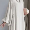 nouvelles femmes robes musulmanes mode simple solide abaya ramadan caftan élégant femme décontracté plaine maxi robe robe modeste pour les femmes
