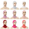 femmes hijabs casquettes 26 couleurs hijab intérieur casquettes classique coton sous écharpe foulards pratique extensible écharpe turbans voyage