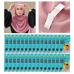 Femmes musulmanes Hijab essentiels 36 pièces ruban Invisible Double face imperméable antidérapant écharpe adhésif Portable Ultra mince