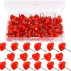 punaises décoratives en forme cœur, 100 pièces, punaises carte, épingles carte, fournitures scolaires