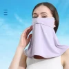 voile facial respirant en soie glacée pour femmes, demi masque résistant aux uv avec couvre yeux et cou, idéal pour l'été, protection solaire en plein air