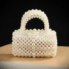 Sac de robe de soirée élégant, tissage de perles, sac à main élégant et polyvalent pour banquet et fête, sac de rangement de perles pour socialite