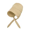 chapeaux à nœud à large bord pour femmes, chapeau de soleil de plage pliable et portable pour filles, élégant, casquette panama réglable