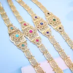 Ceinture de robe marocaine arabe pour femme, tournesol, bijoux de mariée préliminaire, cadeau de mariage, accessoires Caftan, biscuits, mariages