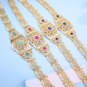 Ceinture de robe marocaine arabe pour femme, tournesol, bijoux de mariée préliminaire, cadeau de mariage, accessoires Caftan, biscuits, mariages