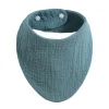 bavoirs pour bébé en mousseline coton biologique, écharpe avec bouton pression pour gaze absorbant l'eau, bandana