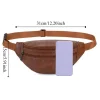 sac de taille suspendu vintage pour hommes, sac de taille de grande capacité en cuir pu, sac banane rétro à bandoulière décontracté, sac de poitrine pour randonnée
