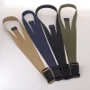 ceinture tressée en nylon pour hommes et femmes, 125cm, 2.5 larges, réglable, taille de voyage en plein air, avec boucle en plastique, pour pantalons d'extérieur