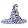 extra grande taille doux imprimé xxxl musulman prier hijab amira tirer sur écharpe islamique enveloppement de tête khimar eid djellaba foulard niqab nouveau