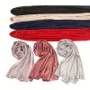foulard hijab en satin de soie scintillant pour femmes musulmanes, voile de luxe en soie médiévale, châle en soie brillante, tippet