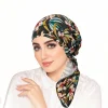 femmes intérieur hijabs casquette musulman imprimé turban chapeaux bandeau respirant foulard bonnet