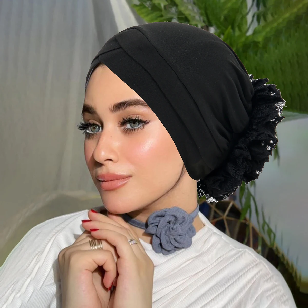femmes musulmanes hijab cancer chimio casquettes fleur turban casquette perte de cheveux foulard à la mode dames hijabs bonnet chapeaux
